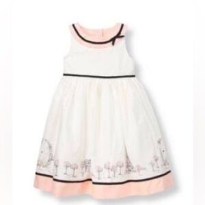 Janie and Jack White, Pink, Black Retired Parisian Park Dress